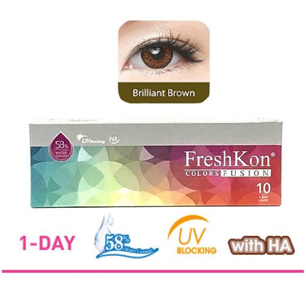 1 Day Colors Fusion Brilliant Brown ( 10pcs ) by FreshKon - Lensza