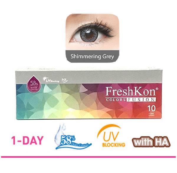 1 Day Colors Fusion Shimmering Grey ( 10pcs ) by FreshKon - Lensza