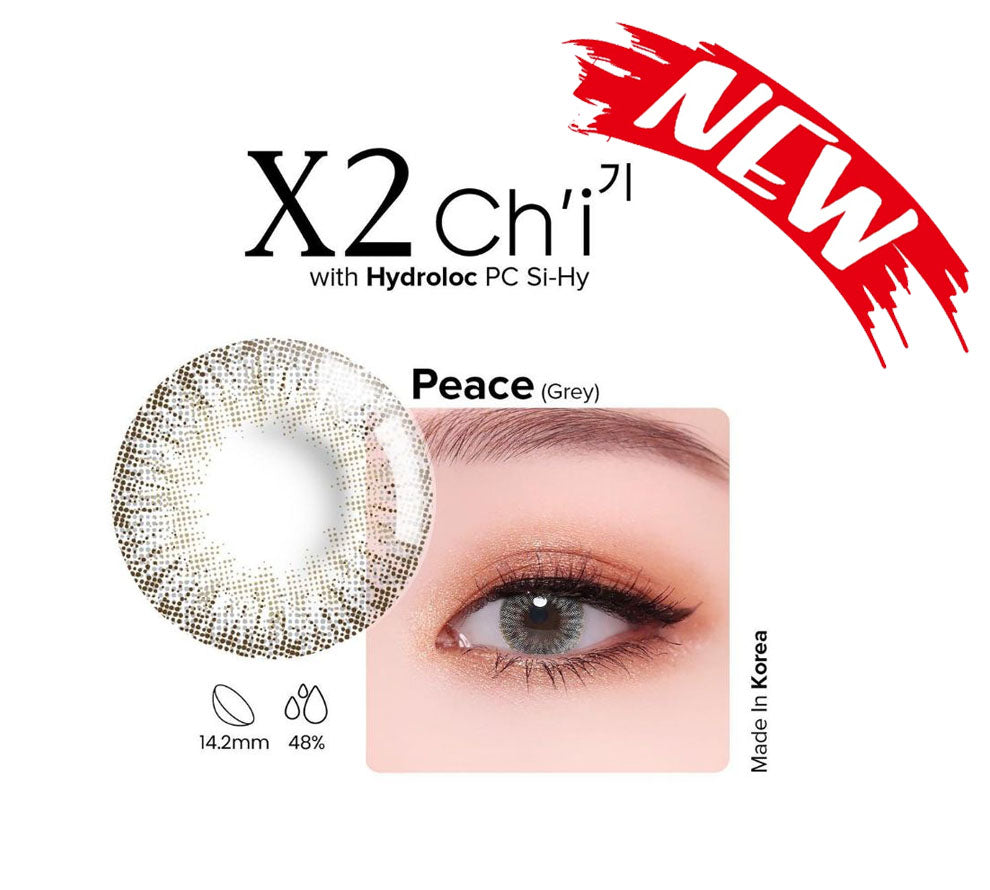 X2 Chi Peace - Grey ( Softlens Premium )