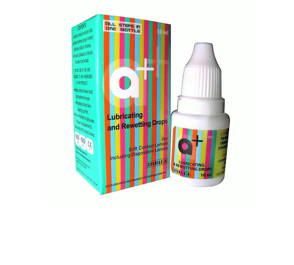 a+ Lubricating and Rewetting Drops 10ml by Stericon Pharma