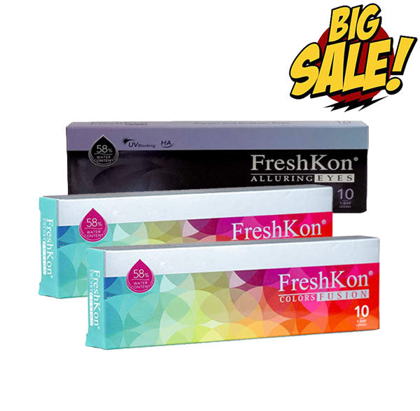 Paket 3 Box : Colors Fusion 1 Day (10Pcs) by FreshKon