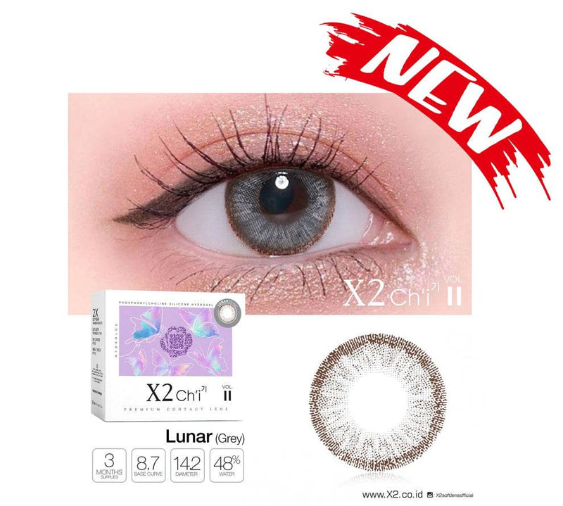 X2 Chi Vol II Lunar - Grey ( Softlens Premium ) - Lensza