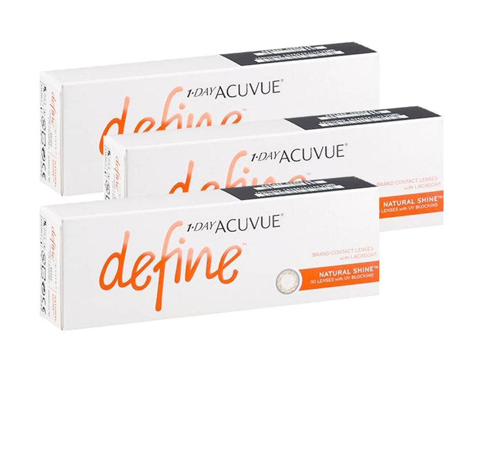 3 Box Set: 1 Day Acuvue DEFINE Natural Shine - Grey Gold by Johnson & Johnson - 1