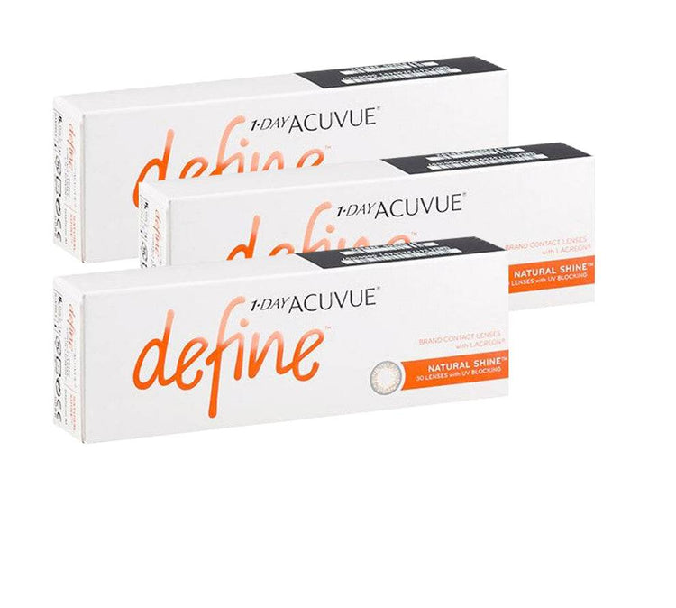 3 Box Set: 1 Day Acuvue DEFINE Natural Shine - Grey Gold by Johnson & Johnson