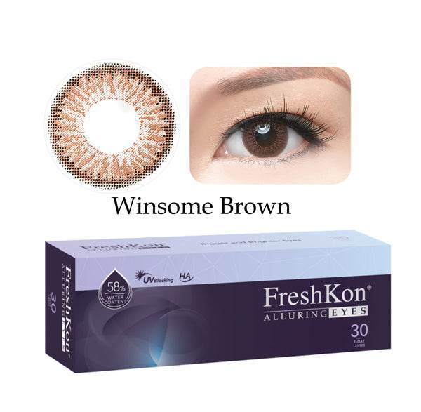 1 Day Alluring Winsome Brown (30Pcs) by FreshKon - Lensza