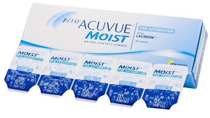 1 Day Acuvue Moist Astigmatism for Minus Eyes by Johnson & Johnson - 1