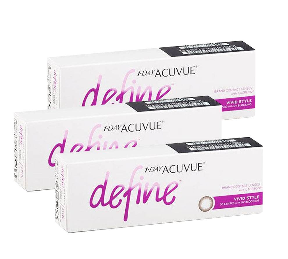 3 Box Set: 1 Day Acuvue DEFINE Vivid Style - Brown by Johnson & Johnson - 1