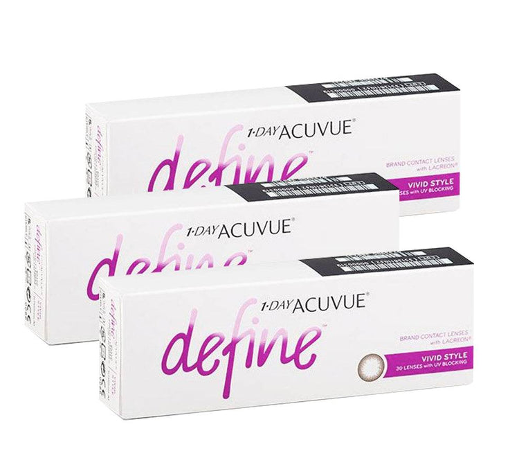 3 Box Set: 1 Day Acuvue DEFINE Vivid Style - Brown by Johnson & Johnson