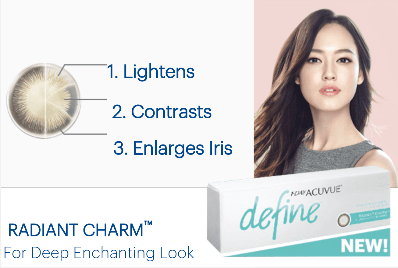 1 Day Acuvue Define Radiant Charm - Grey by Johnson & Johnson - 2