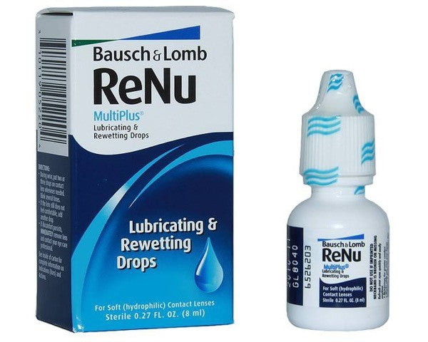 Re-Nu Multiplus Lubricating & Rewetting Drops 8ml by Bausch & Lomb