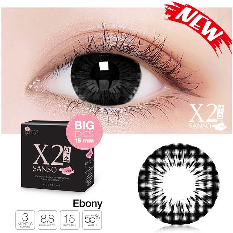X2 Sanso Color Black - Ebony - Lensza