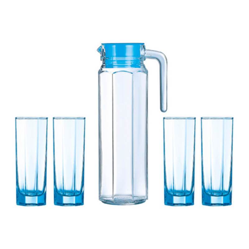 Gelas Octime Drink Set 5Pcs J5263 - Ice Blue by Luminarc - Lensza